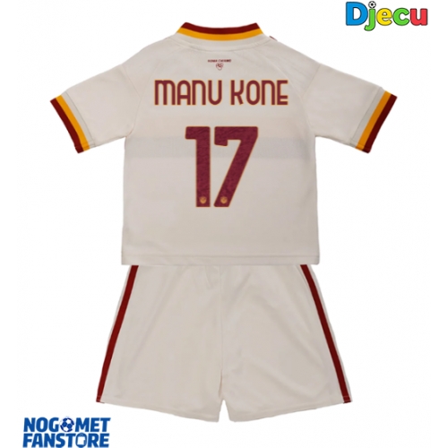 AS Roma Manu Kone #17 Gostujuci Dres za djecu 2026-27 Kratak Rukav (+ Kratke hlače)